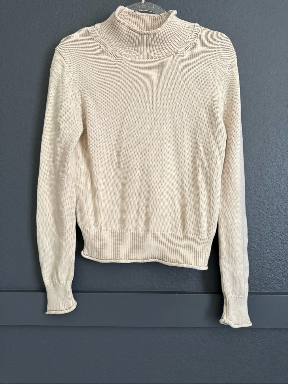 J.CREW • Heritage rollneck sweater - women’s Small cream